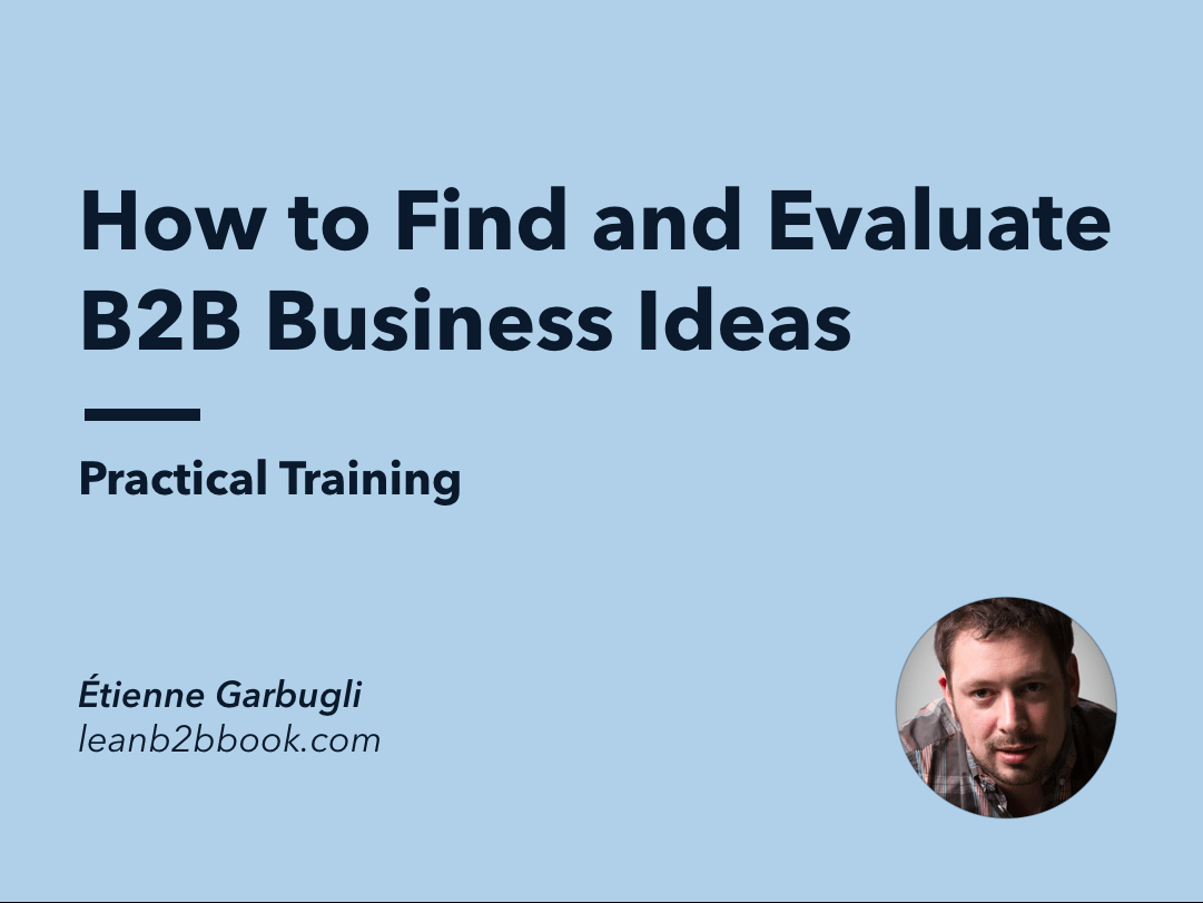 how to find and evaluate b2b business ideas